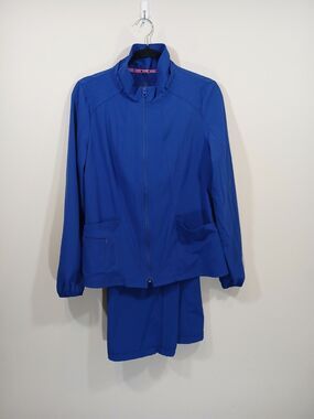 Women’s Heartsoul Break On Through Scrubs Jacket & Pants Set Size M BlueWicking